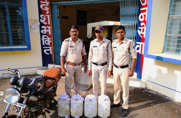 चुनाव के मद्देनजर पुलिस थाना कान्हीवाडा की अवैध शराब के विरुध्द कार्यवाही