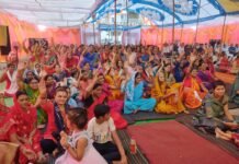 भागवत कथा के पाॅचवे दिन प्रकृति प्रेम का महत्व समझाया गया