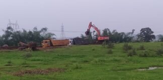 मंडला रोड पर आमाझिरिया बाईपास चैाराहे पर कालोनी की तैयारी जोरो पर