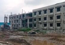 केवलारी में निर्माणाधीन सीएम राईज स्कूल का छज्जा गिरा,८ मजदूर घायल