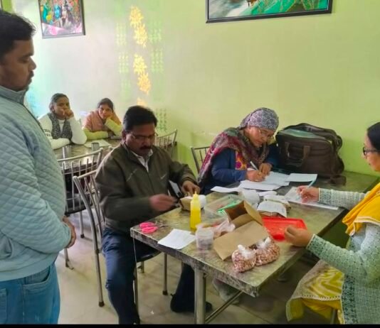 नटराज स्वीट्स सहित विभिन्न खाद्य प्रतिष्ठानों का किया गया औचक निरीक्षण