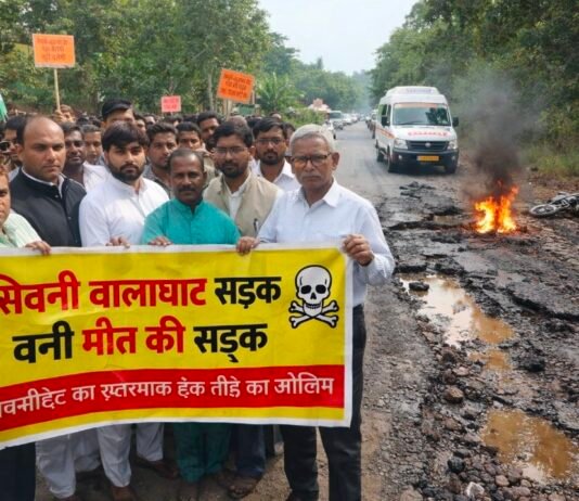 सिवनी – बालाघाट सडक की बदहाली को लेकर बरघाट बंद ! चप्पा-चप्पा बंद, में आंदोलन ने रचा इतिहास’