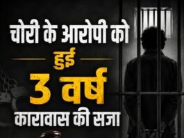 चोरी के दो मामलो में एक आरोपी को हुई 03 वर्ष की सजा ।