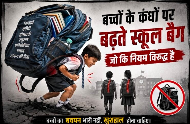 स्कूल बैग का बढ़ता बोझ बच्चों की सेहत पर भारी पड़ रही भारी किताबें